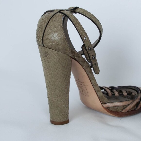 Reed‎ Krakoff Snakeskin Leather Sandal Heels Size 37 - Picture 9 of 11